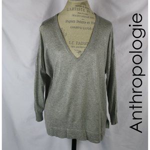 Anthropologie Gray Wool Blend Blouse By Joie M